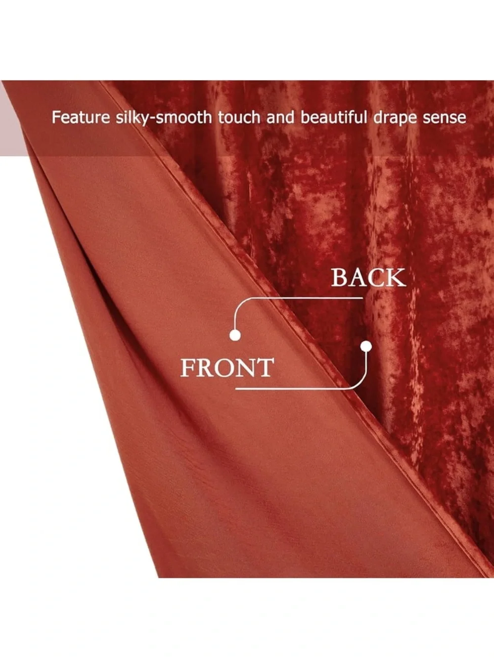 Brick Velvet Curtain Panel